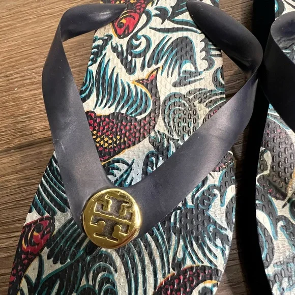 Tory Burch Wedge Flip-Flops - Picture 10 of 11